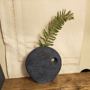 Blue Speckled Ceramic Vase